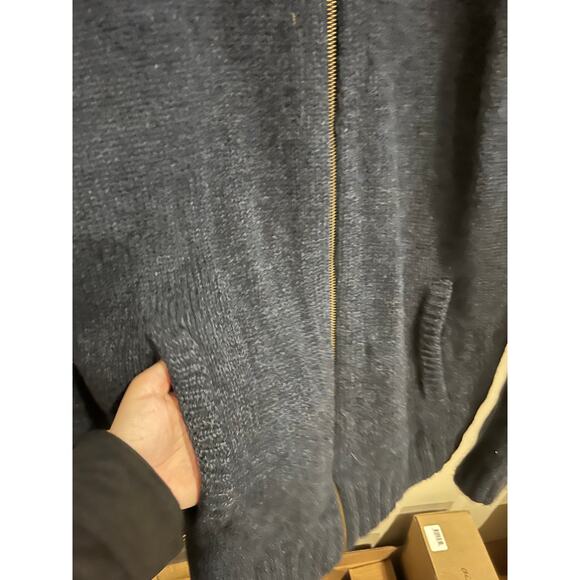 Vintage LL Bean Full Zip Sweater Made in Hong Kong 100% Shetland Wool Men's XL - Picture 4 of 6